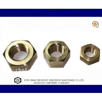 Brass hex nut and hex jam nuts