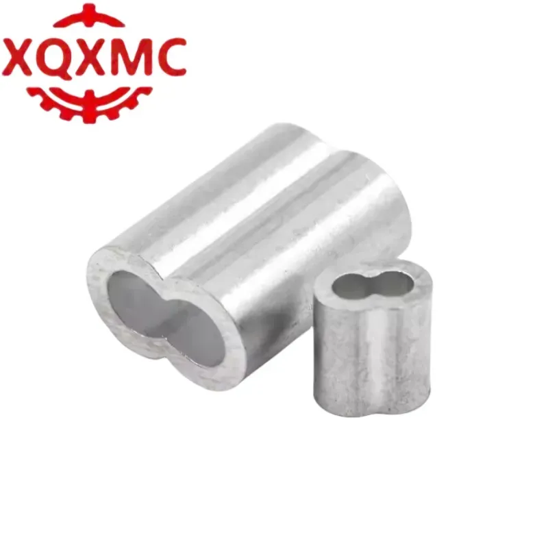 Double Cable Crimps Sleeves 8-Shaped US Type Hourglass Aluminum Cable Ferrule