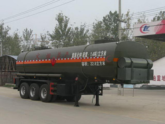 9.5m Tri-axle Flammable Liquid Transport صهريج نصف مقطورة