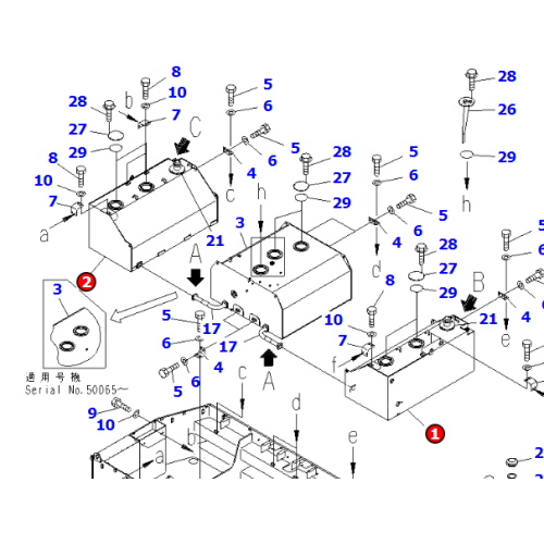 42C-04-12120 42C-04-11123 OIL TANK FOR WA1200-3