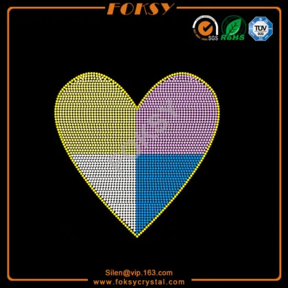 Rainbow Heart Lightning wholesale iron ons