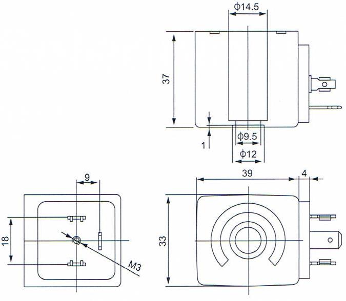 Dimension of BB14637535 Solenoid Coil: