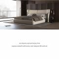 bedside table Bedroom set leather uphostery bed Manufactory