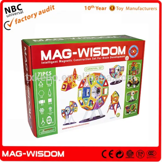 New Plastic Mag Wisdom Super 3D Magnetic Puzzle Toys 71PCS Set