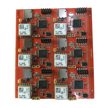 Scheda PCBA Multilayer Red Solder Mask per Tracker