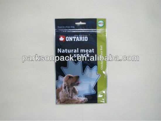 Plastic printed pet food bag