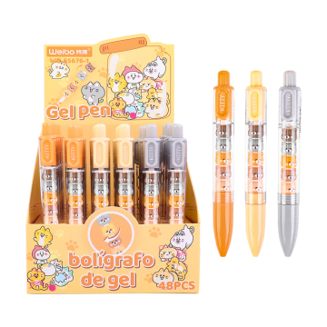 Kawaii Cartoon Cat Gel Pens - Multi-Color Lovely Creative Writing Tool for Students