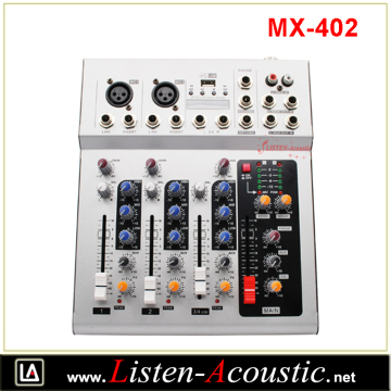 MX-402 Professional Mini Digital 4 Channels Audio Mixer