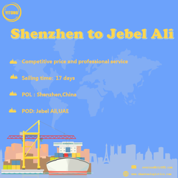 Servicio de carga marítima de Shenzhen a Jebel Ali