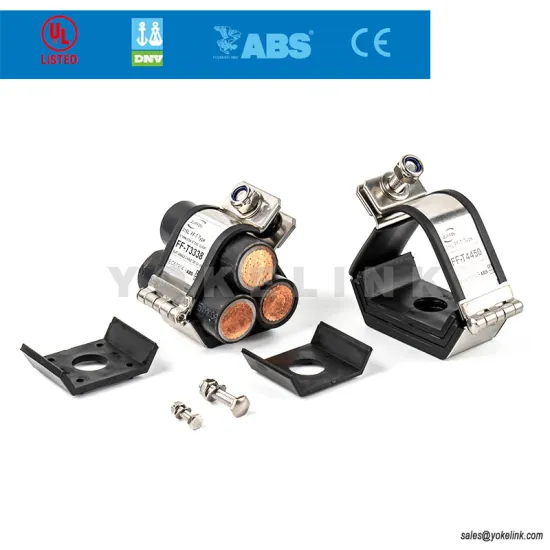 IEC 61914 316L SS FF-T2733 Trefoil Cable Cleat With M8 bolt