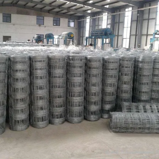 Galvanized Cattle, Sheep, and Horse Woven Hinge Joint Wire Mesh Fence