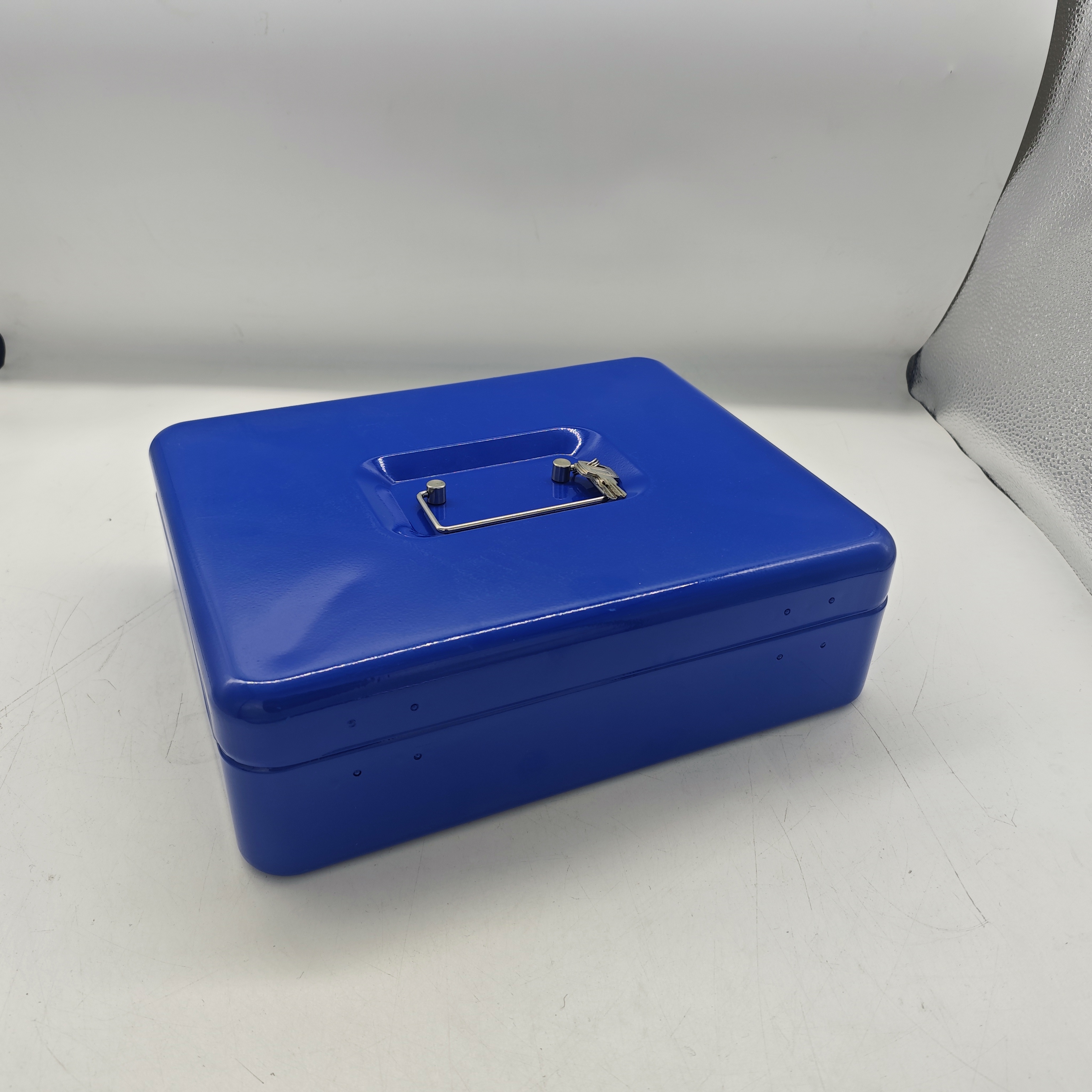 Large Metal Cash Box with 2 Keys Lock