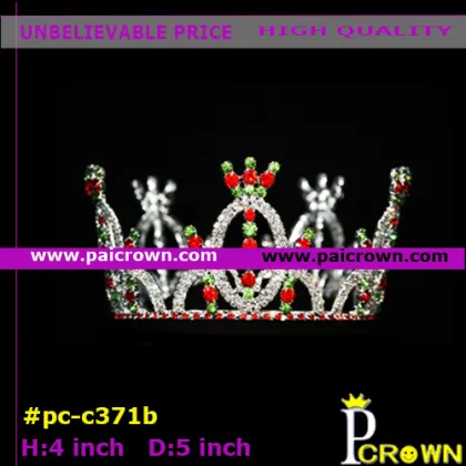 Silver round  king pageants tiaras crowns