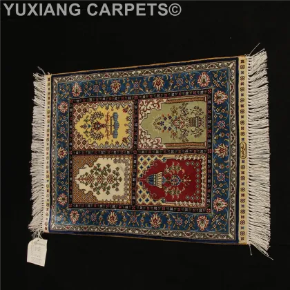 Yuxiang Factory 1.5*2ft Portable Muslim Prayer Handmade Silk Rug