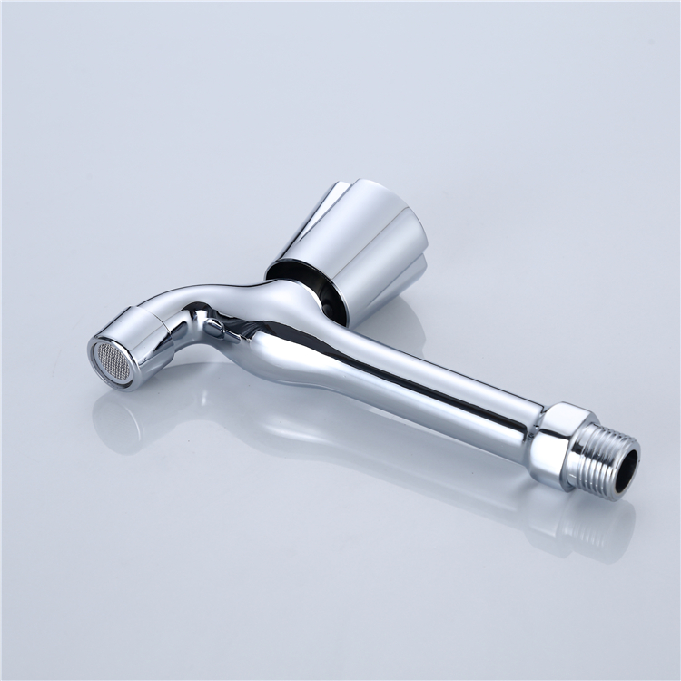 긴 몸 세탁기 아연 찬 세면기 꼭지 단 하나 손잡이 정원 믹서