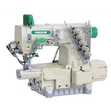 Machine à coudre à interverrouillage de lit de cylindre à entraînement direct avec massicot automatique