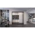 Narrow Edged Double Tempered Glass Sliding Door