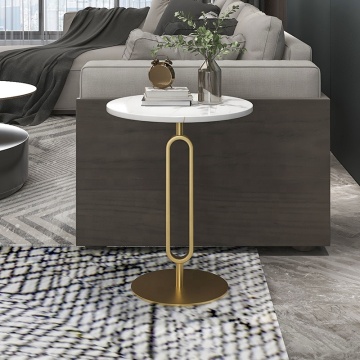 Nordic Modern Marble Corner Coffee Table for Small Living Rooms