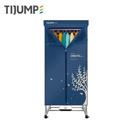 TIJUMP Navy Blue Clothes Dryer: Quick Heat Multi Layers Low Noise