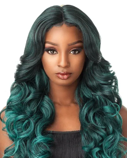 MYZYR24 inch synthetic fiber machinery manufacturing packaging heat-resistant high-quality cheap artificial wig dream green hair