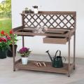 Outdoor Gardening Work Bench with Sink & Lid