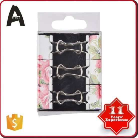 On-time delivery factory directly binder clip oem logo printed