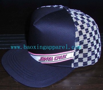 5 panel cotton mesh fitted cap