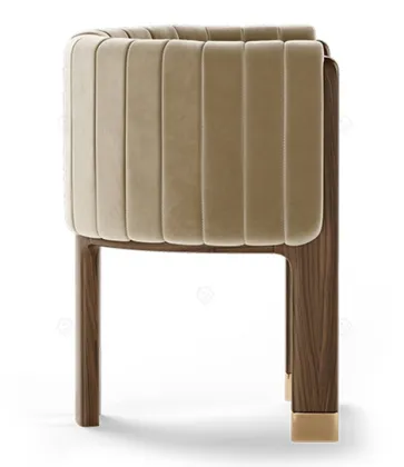 Italian vintage camel velvet fabric single crawford chairs