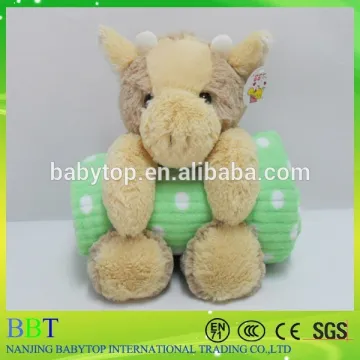 popular plush toys for kids, donkey toy with soft baby blanket
