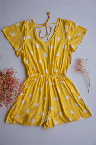 Yellow Polka Dot Jumpsuits