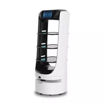 China Food Delivery Robot Supplier: Robotic Restaurant Waiter with AD Screen