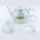 Tamanhos de bule de vidro colorido de revestimento em PVD disponíveis: 600ml, 800ml, 1L, 1.2L, 1.4L,