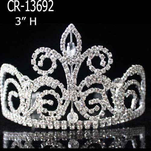 Silver Rhinestone Tiaras Crown For Girl