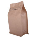 Compostable block bottom kraft paper bag