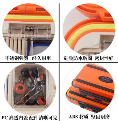 Double Decker Waterproof Fishing Tackle Box - S, L, M Sizes
