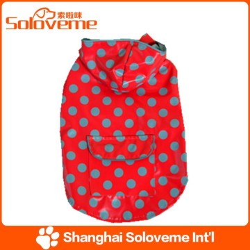 Hot Selling Dots Dog Rainwear Lovable waterproof dog clothes Apparel