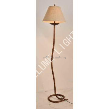 1-lights simple snake design standing lamp in rustic finish