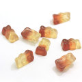 Doux Miniature Gummy Bear Candy Figurine Flatback Résine Cabochons Pour Boucles D&#39;oreilles Charmes