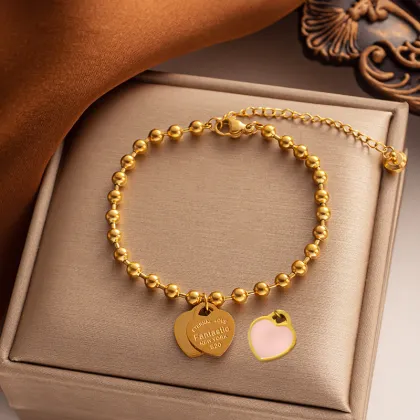 Stylish Titanium Heart String Bracelet
