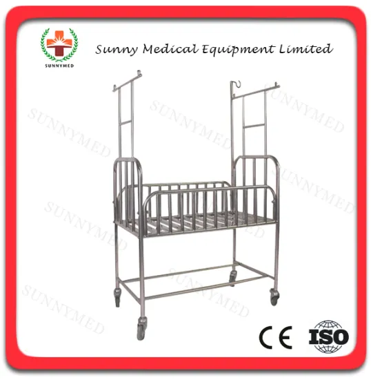 SY-R036 medical hospital Stainless steel Baby Bed/New born baby bed