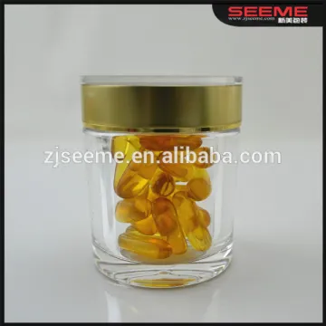 Health product bottle acrylic product container round clear health care plastic container 15/30/50/80/100/200/300g