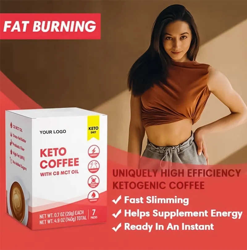 Private Label Natural Ingredient Sugar Free Fat Burn Instant Coffee Powder Weight Loss Slimming Keto Coffee Powder