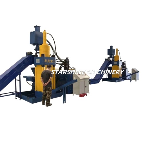 Pressa idraulica industriale per scorie metalliche