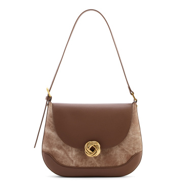 Cowhide Saddle Bag Women's High-End Single-Shoulder Bag