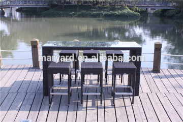 rattan bar set outdoor bar set