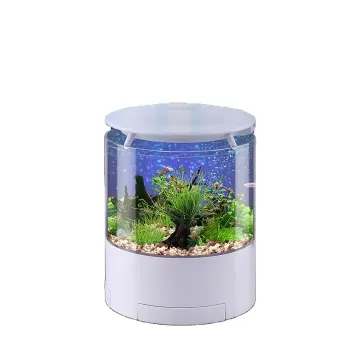 Office Desktop Aquarium: SOBO Mini -Acrylzylinderfischtank mit Filter und Licht (Q1- und Q2 -Modelle)