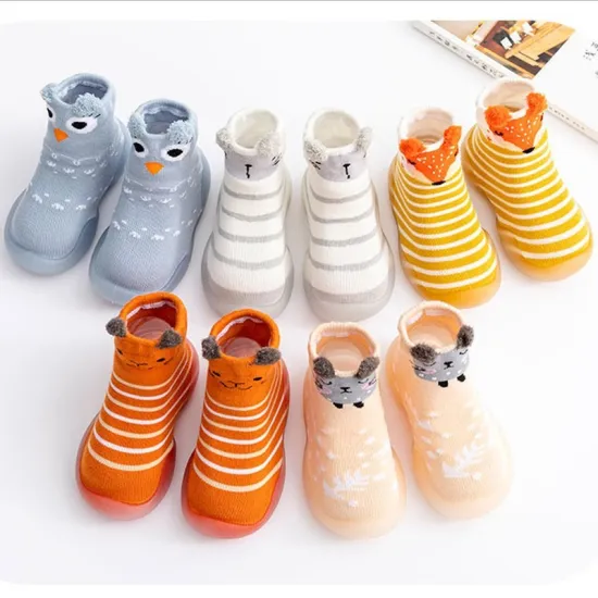 Wholesale Breathable Anti-Slip Rubber Baby Casual Socks & Toddler Prewalker Shoes