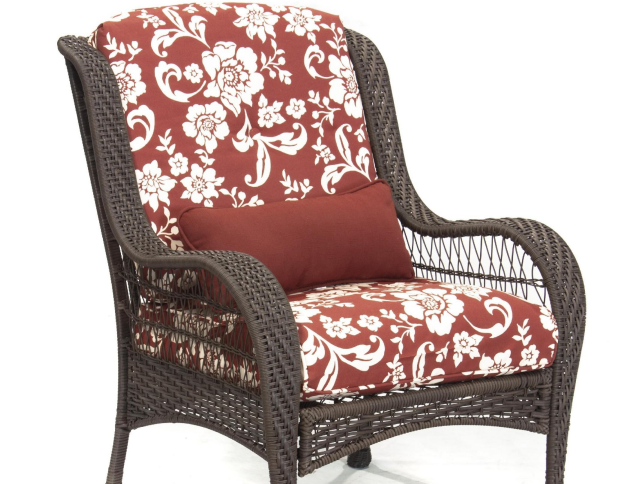 Double sofa chair woven with rattan