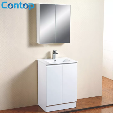 Australia Standard Modern White MDF Bathroom Vanity Unit with Washing Basin