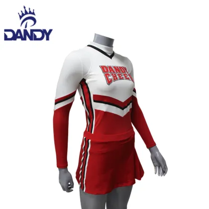 Spakle Mesh Fabric Little Girls Cheer Uniforms